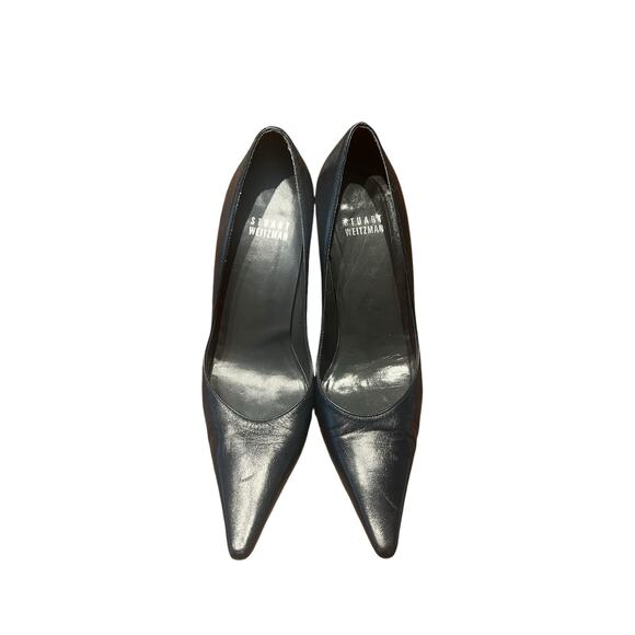 Stuart Weitzman Navy Blue Leather Pumps Size 5.5 M - Picture 2 of 6